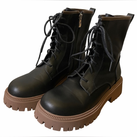Chunky Lug Combat Boots - Picture 8 of 14